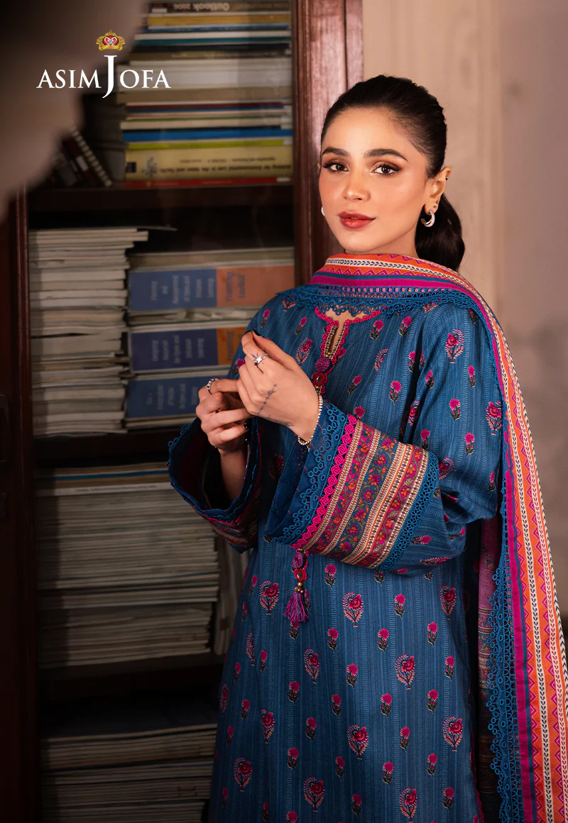 AJUBJ-40 Printed Lawn 3 Pcs - Image 7