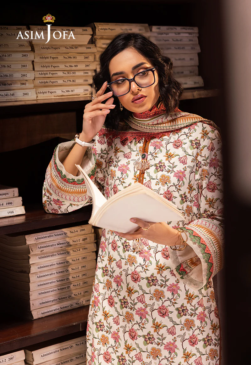 AJUBJ-41 Printed Lawn 3 Pcs - Image 3
