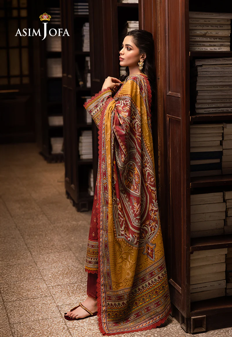 AJUBJ-42 Printed Lawn 3 Pcs - Image 3