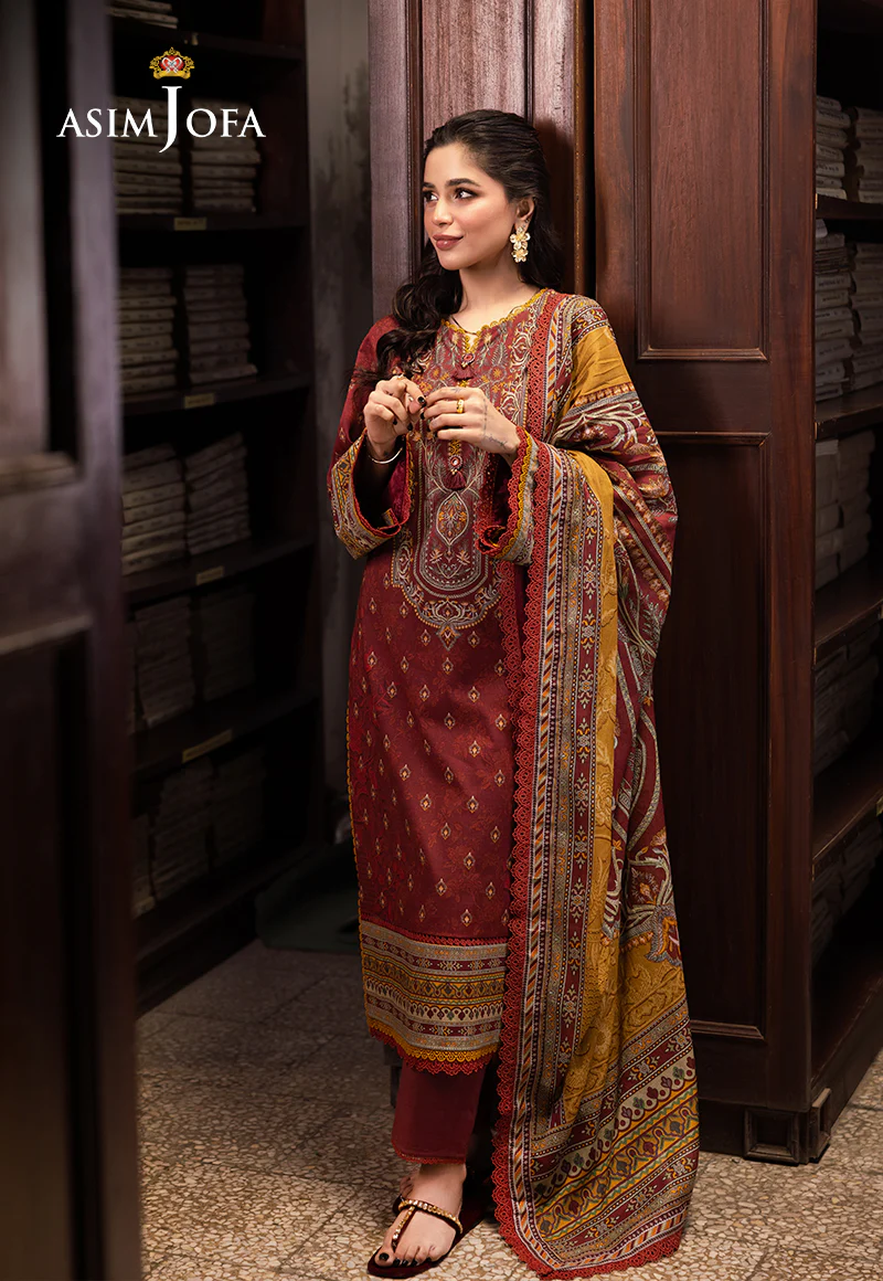 AJUBJ-42 Printed Lawn 3 Pcs - Image 4
