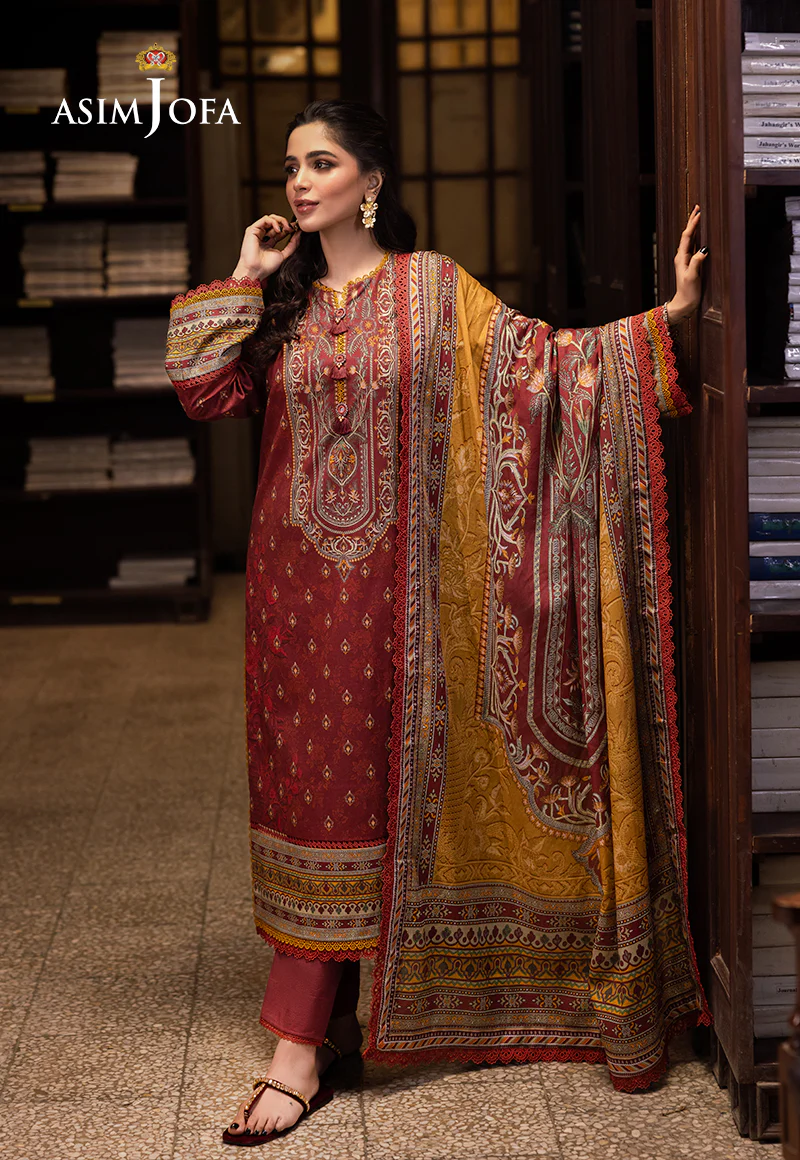 AJUBJ-42 Printed Lawn 3 Pcs - Image 6
