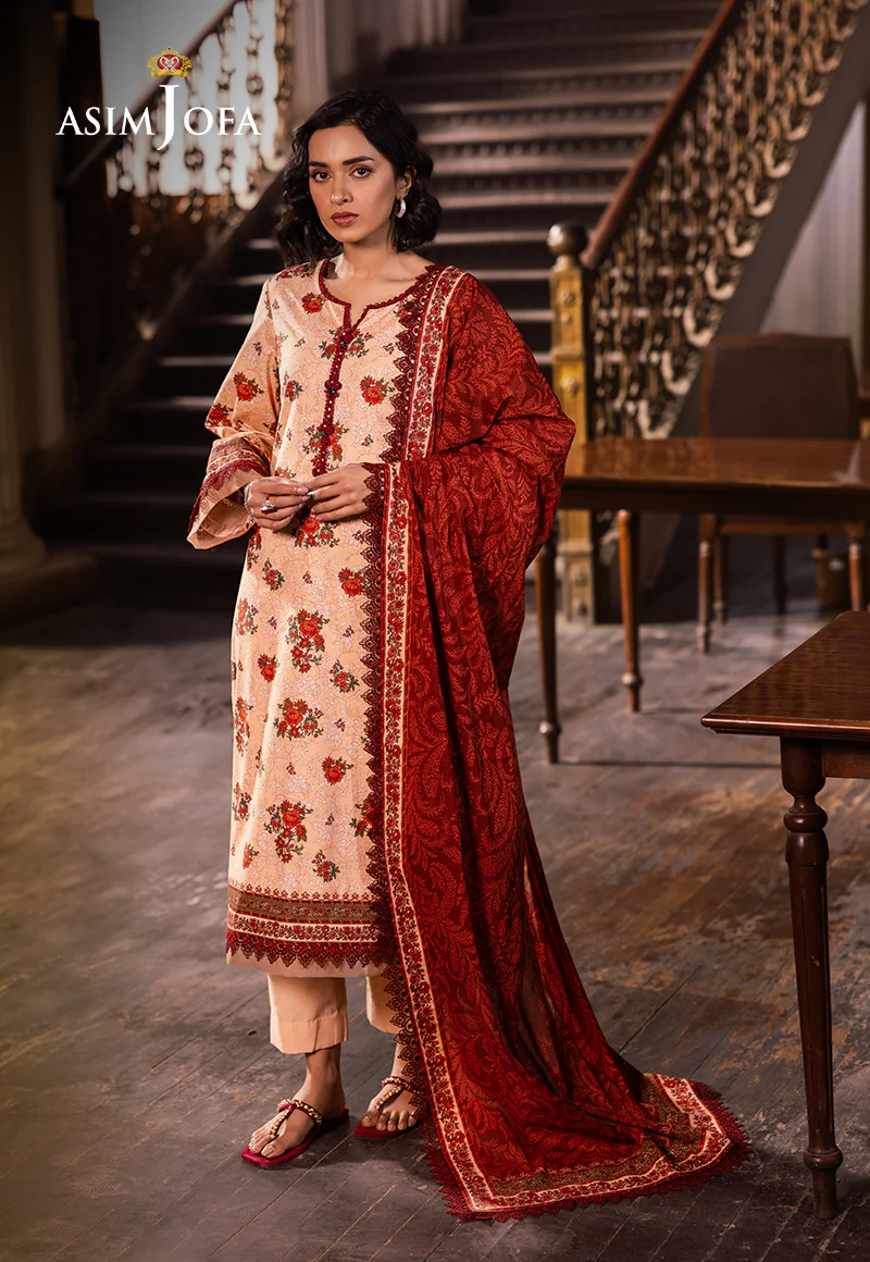 AJUBJ-54 PRINTED LAWN 3 PC - Image 4