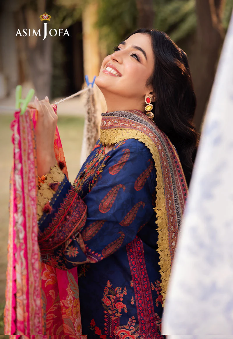 AJUBJD-08 Printed EMBROIDERED LAWN Stitched 3 PC - Image 4