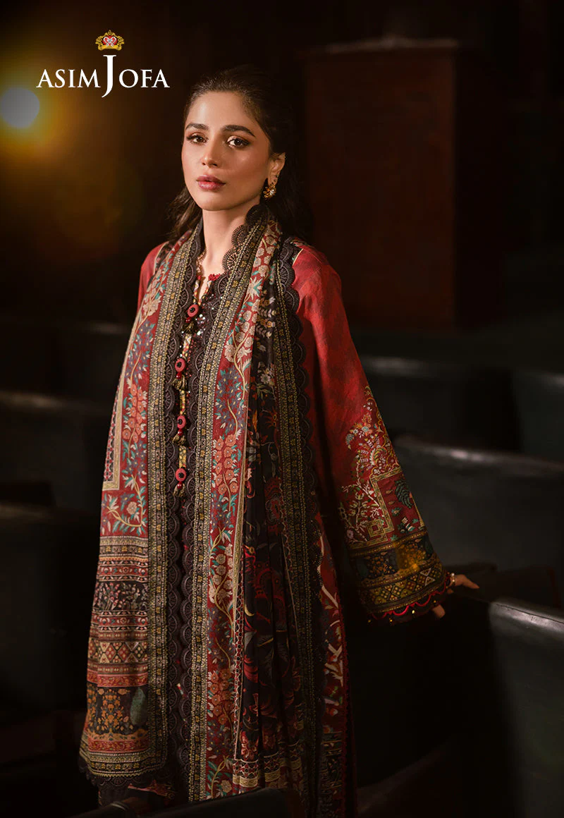 AJUBJD-09 Printed EMBROIDERED LAWN Stitched 3 PC - Image 8