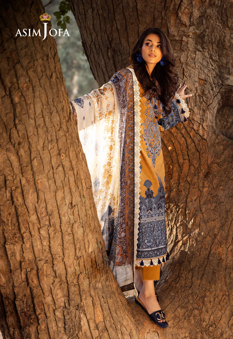 AJUBJD-10 Printed EMBROIDERED LAWN Stitched 3 PC - Image 4
