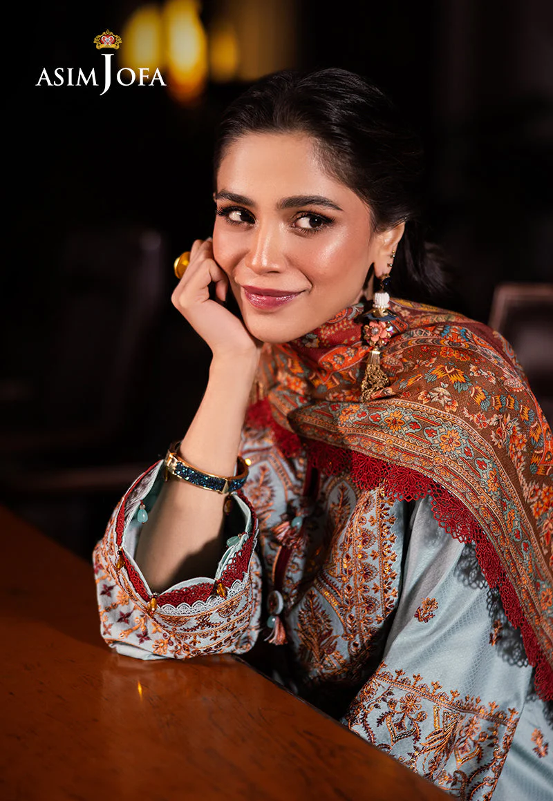 AJUBJD-11 Printed EMBROIDERED LAWN Stitched 3 PC - Image 7