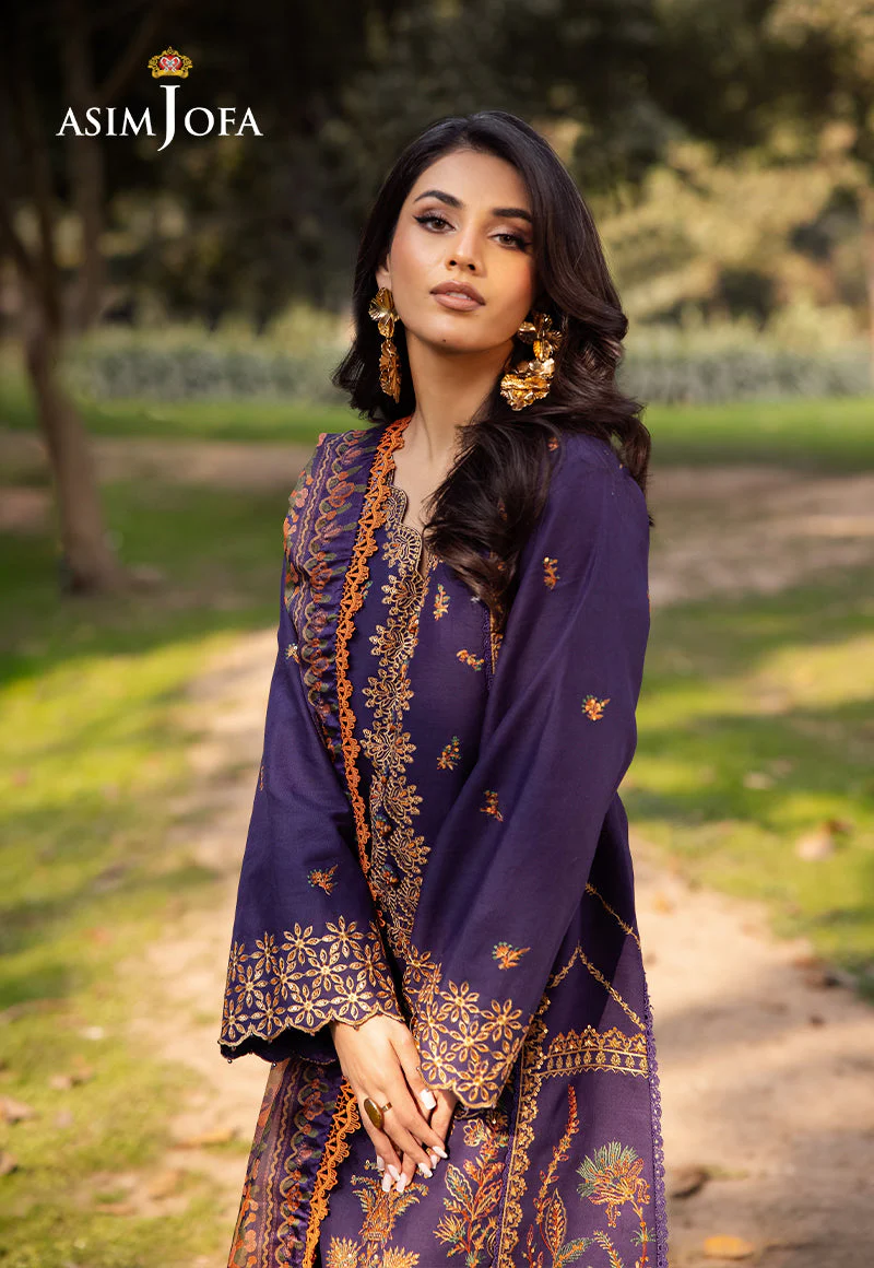 AJUBJD-15 Printed EMBROIDERED LAWN Stitched 3 PC - Image 4