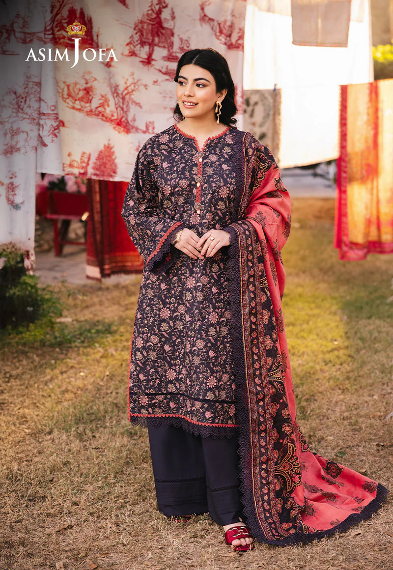 AJUBJD-18 Printed Lawn Stitched 3 Pcs