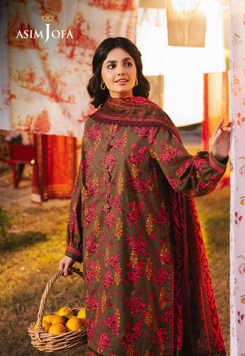 AJUBJD-19 Printed Lawn Stitched 3 Pcs - Image 7