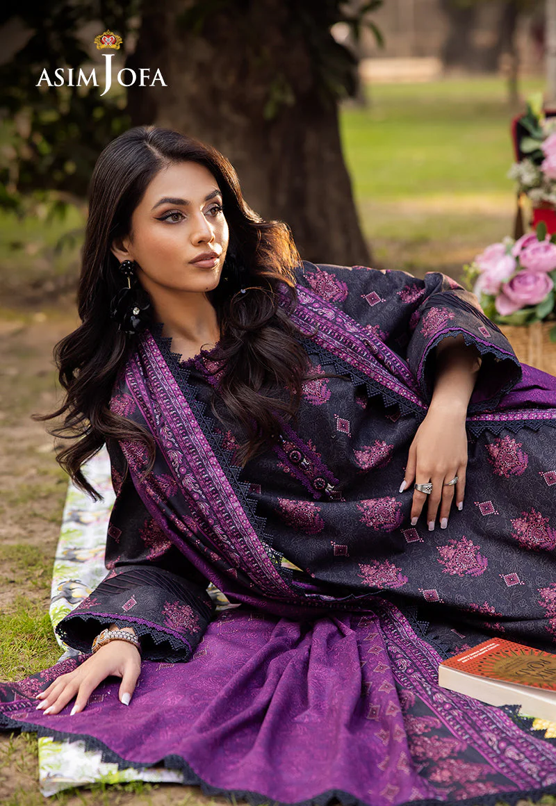 AJUBJD-24 Printed LAWN Stitched 3 PC - Image 6