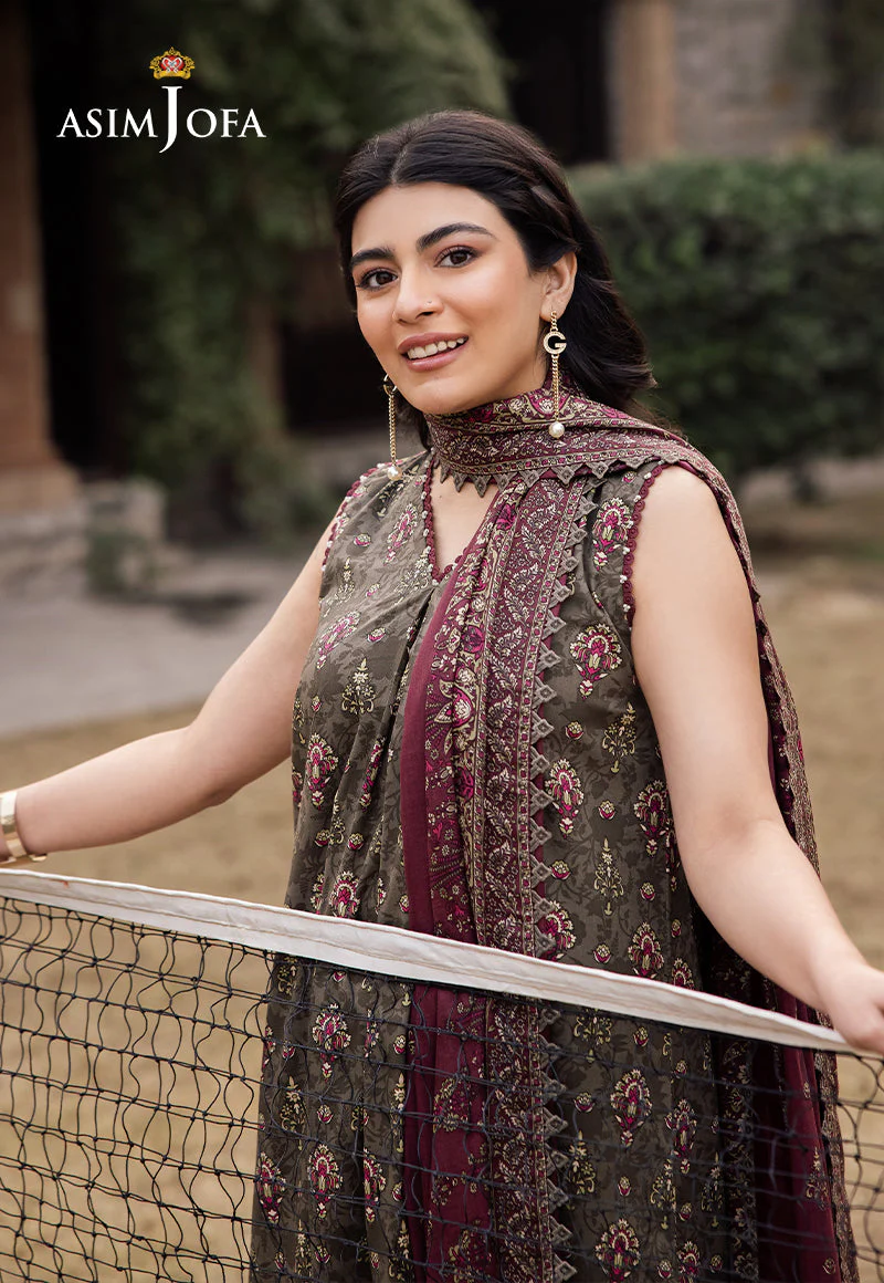 AJUBJD-29 Printed LAWN Stitched 3 PC - Image 4