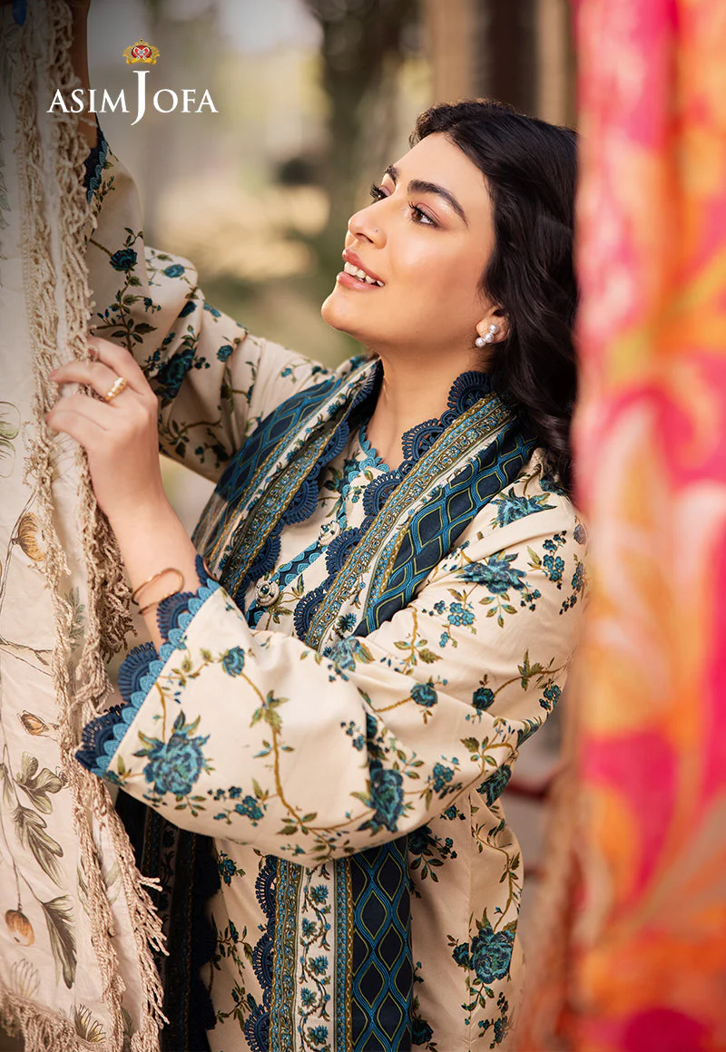 AJUBJD-34 Printed LAWN Stitched 3 PC - Image 6
