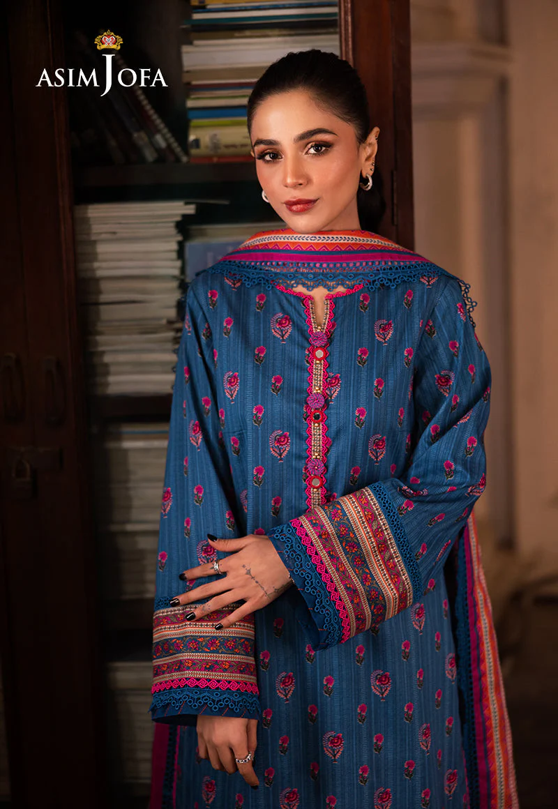 AJUBJD-40 Printed Lawn Stitched 3 Pcs - Image 6