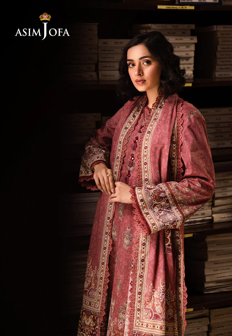 AJUBJD-43 Printed LAWN Stitched 3 PC - Image 5