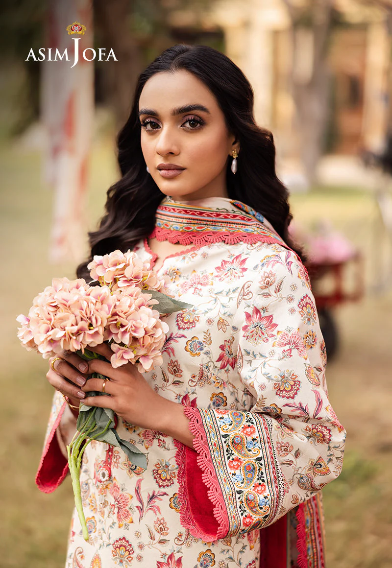 AJUBJD-50 Printed LAWN Stitched 3 PC - Image 8