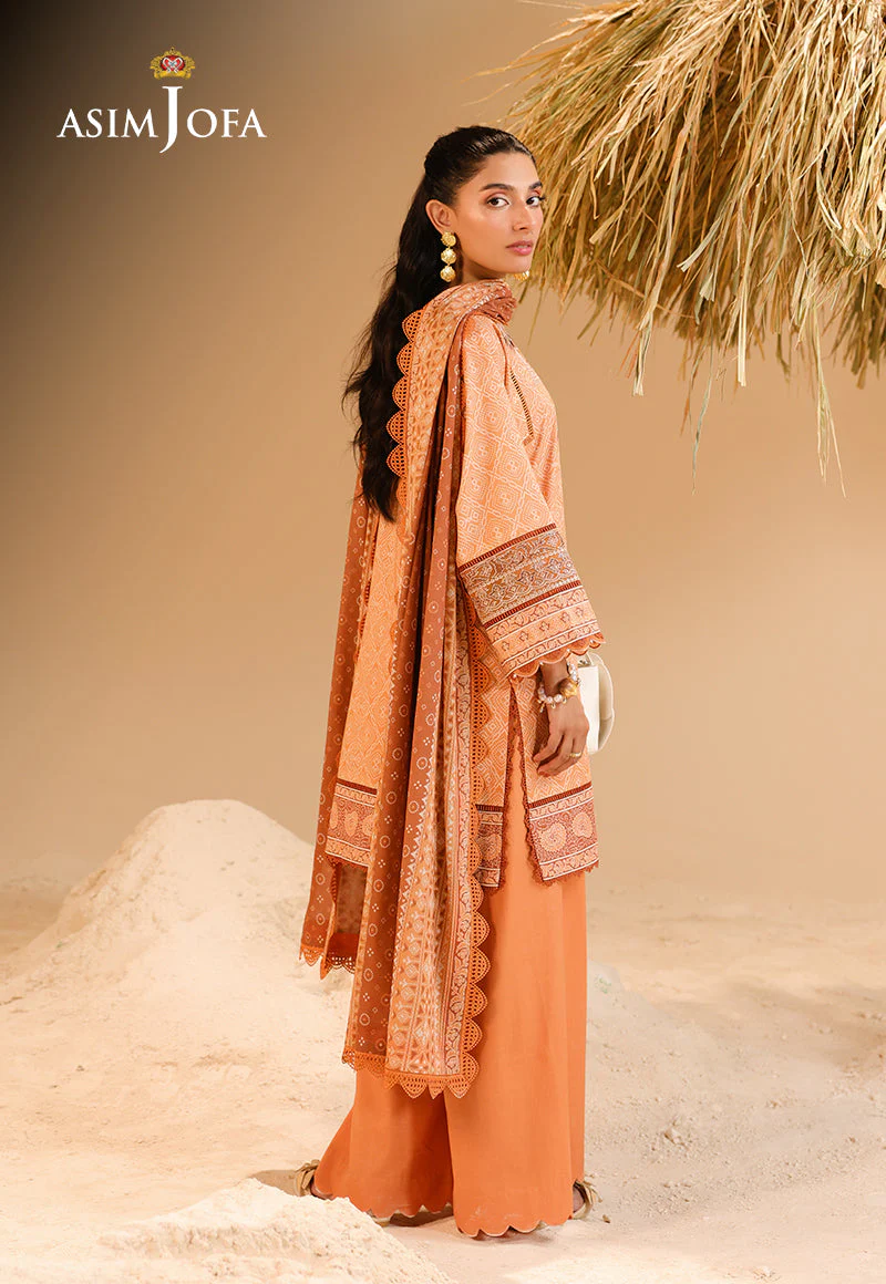 AJUBUD-08 Embroidered Lawn Stitched 3 PCS - Image 2