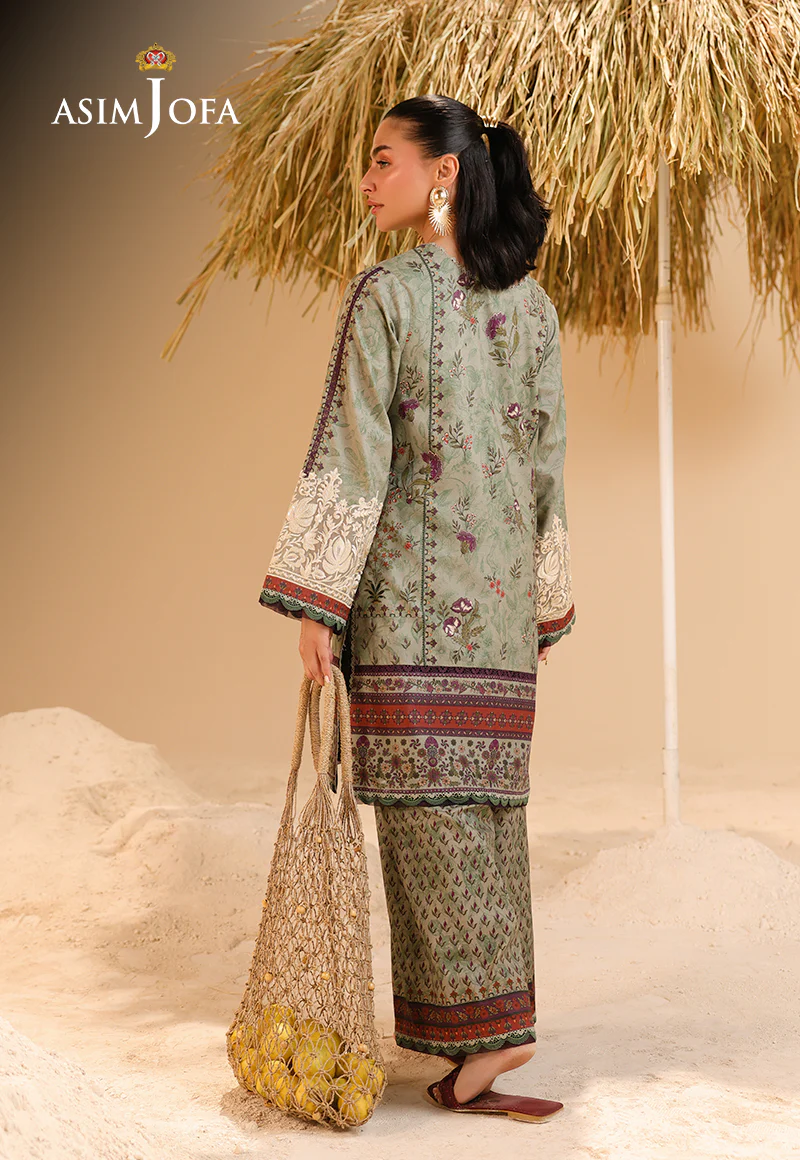 AJUBU-09 Printed Embroidered Lawn 2 Pcs - Image 2