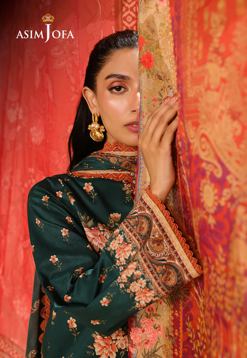 AJUBU-14 Printed Lawn 3 Pcs - Image 4
