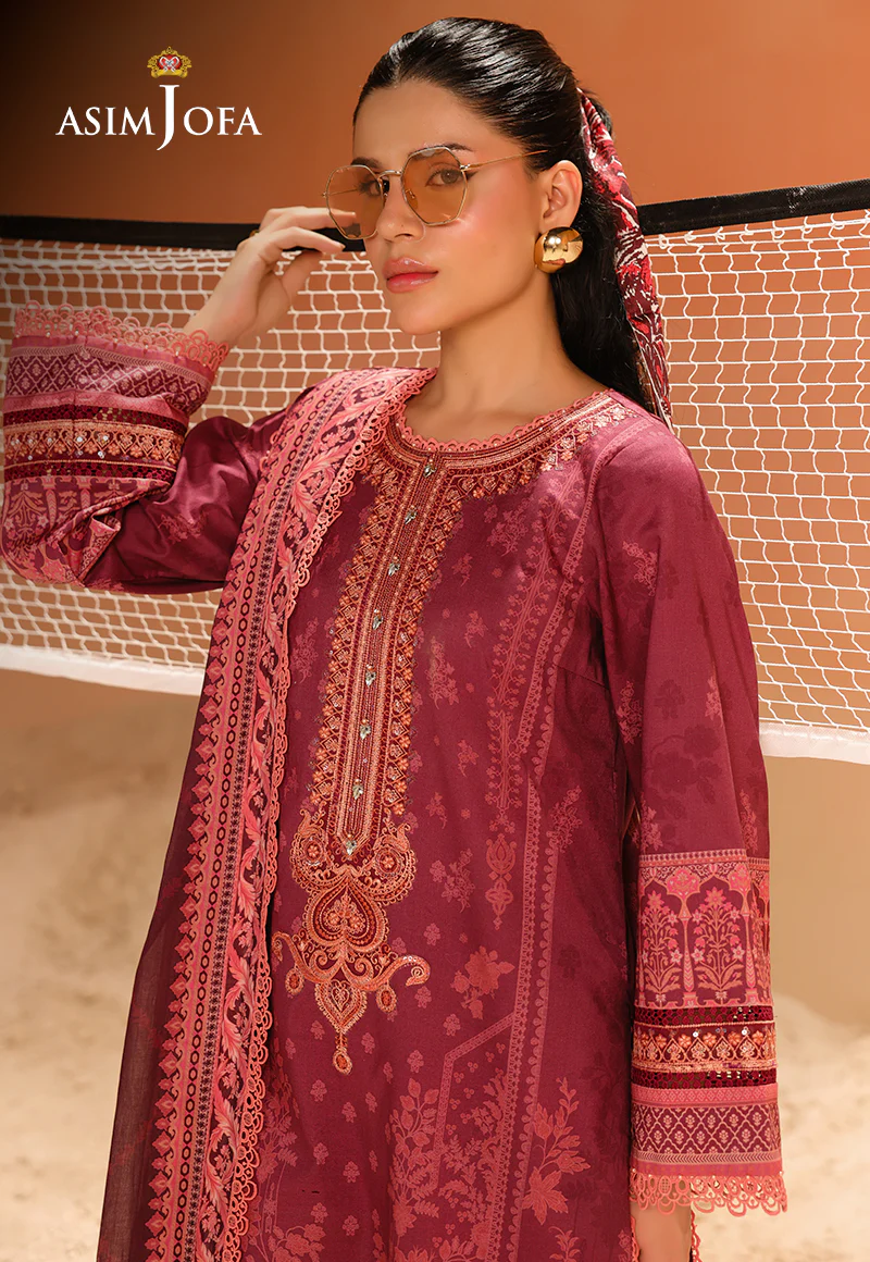 AJUBU-15 Printed Embroidered Lawn 2 Pcs - Image 3