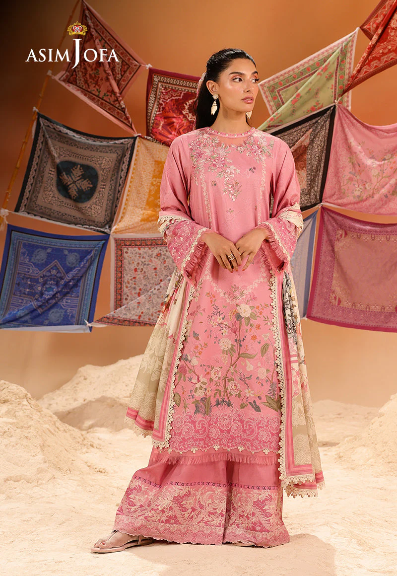 AJUBUD-17 Printed Embroidered Lawn Stitched 2 PCS - Image 6