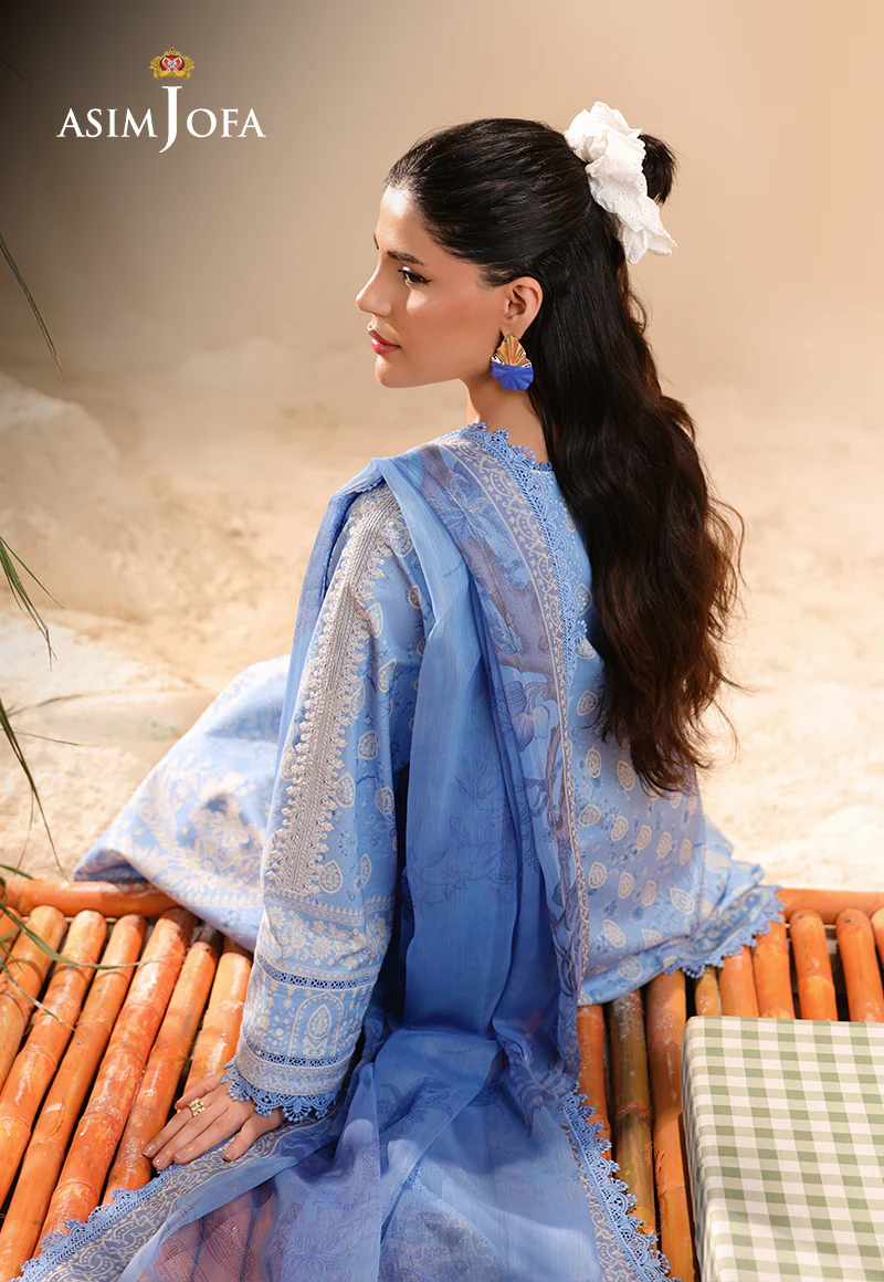 AJUBU-19 Printed Embroidered Lawn 2 Pcs - Image 10