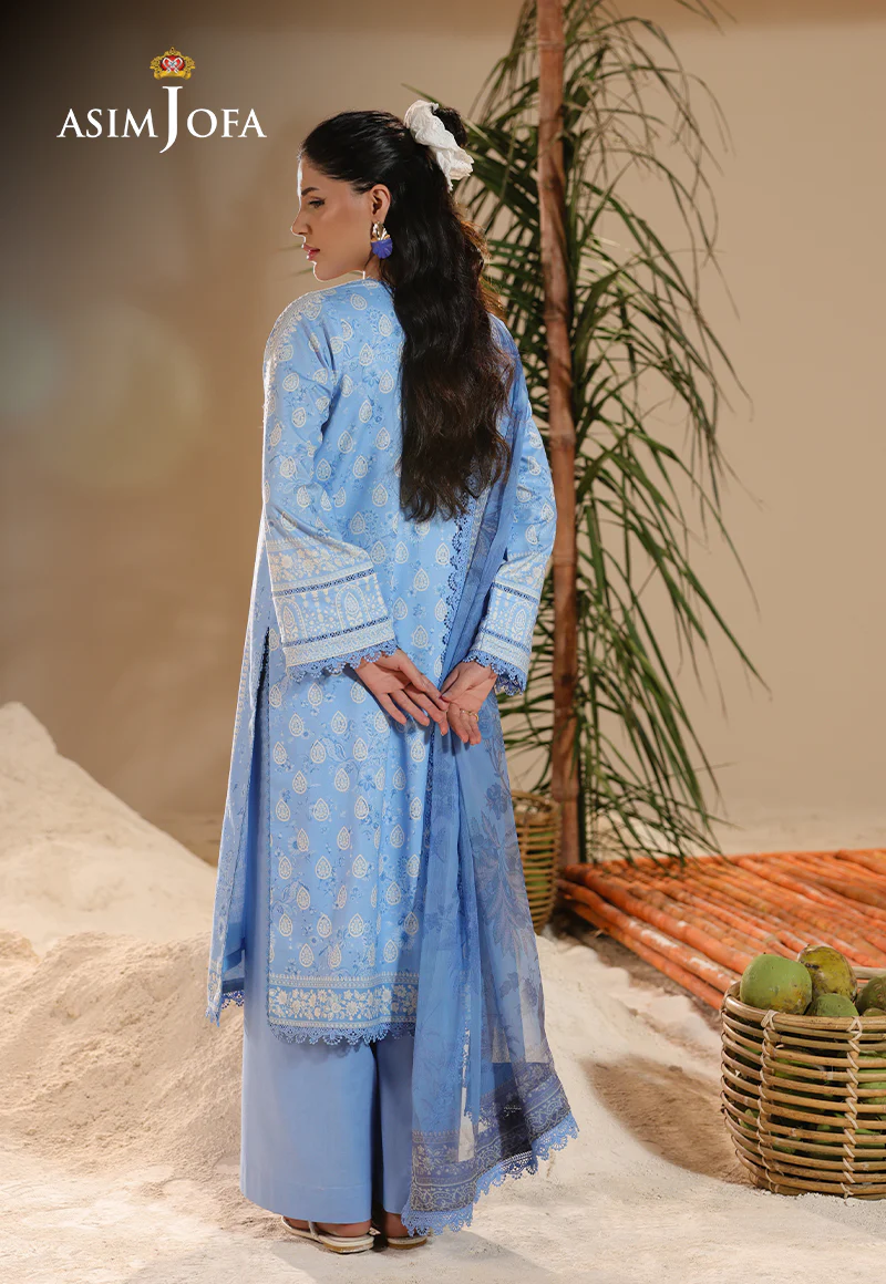 AJUBU-19 Printed Embroidered Lawn 2 Pcs - Image 2