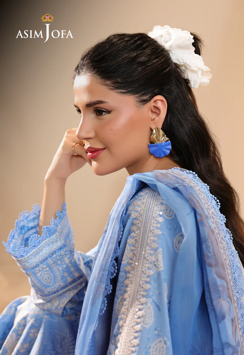 AJUBU-19 Printed Embroidered Lawn 2 Pcs - Image 4