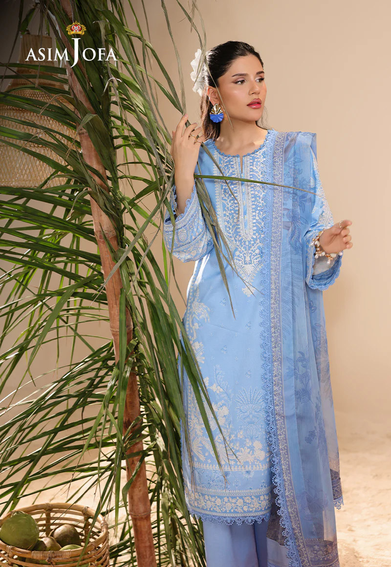 AJUBU-19 Printed Embroidered Lawn 2 Pcs - Image 6