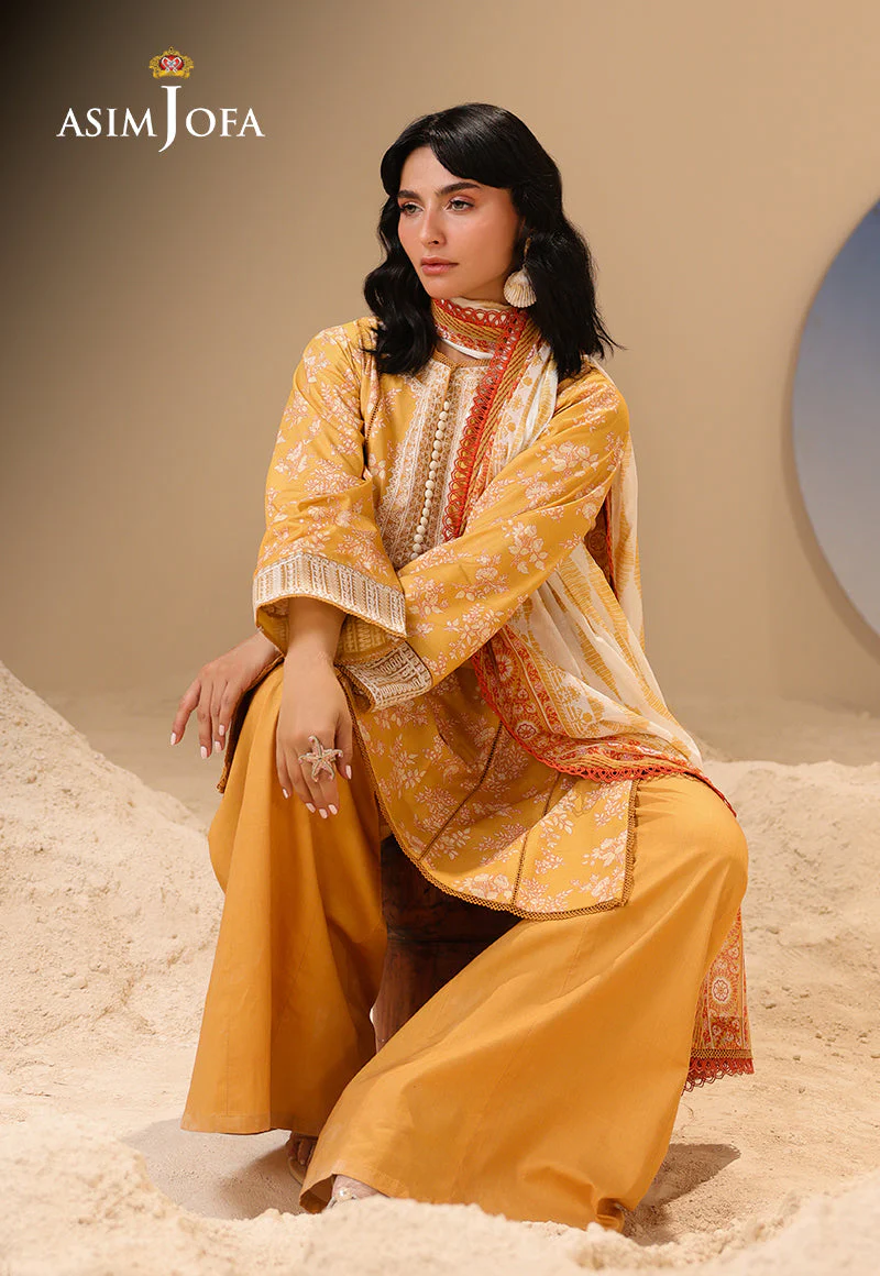 AJUBUD-22 Printed Embroidered Lawn Stitched 3 PCS - Image 5