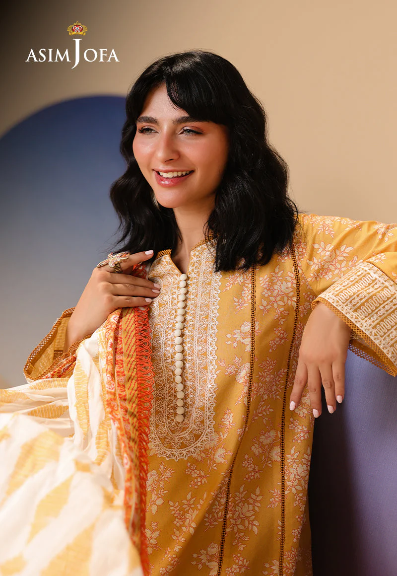 AJUBUD-22 Printed Embroidered Lawn Stitched 3 PCS - Image 6