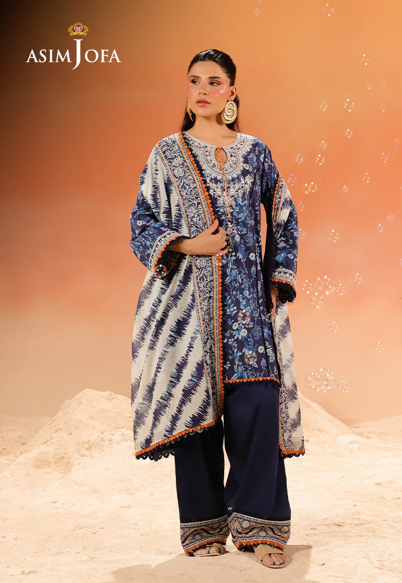 AJUBU-23 Printed Embroidered Lawn 3 Pcs - Image 9