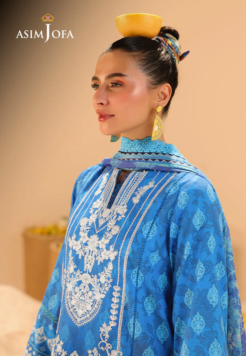 AJUBUD-24 Printed Embroidered Lawn Stitched 3 PCS - Image 5