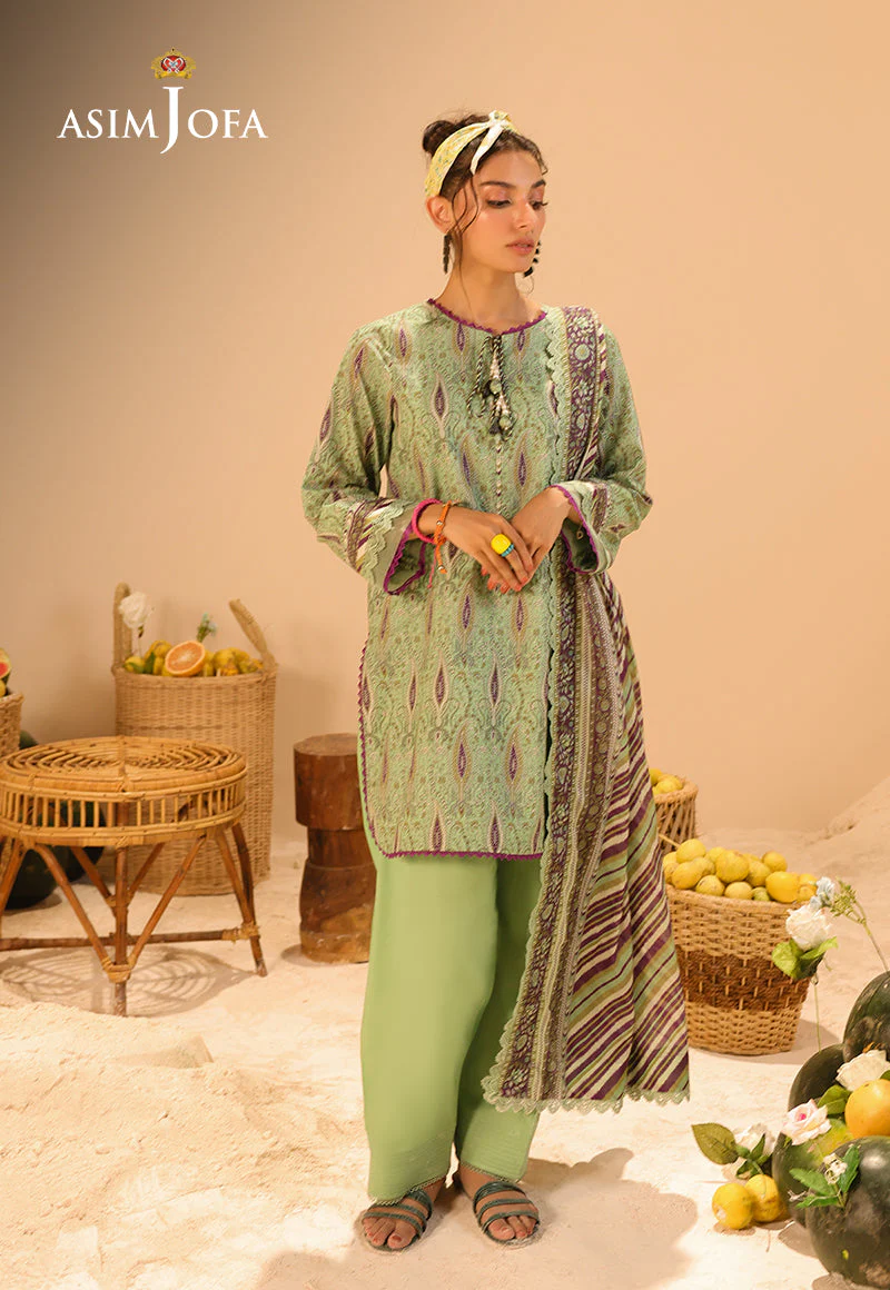 AJUBUD-31 Printed Lawn Stitched 2 PCS