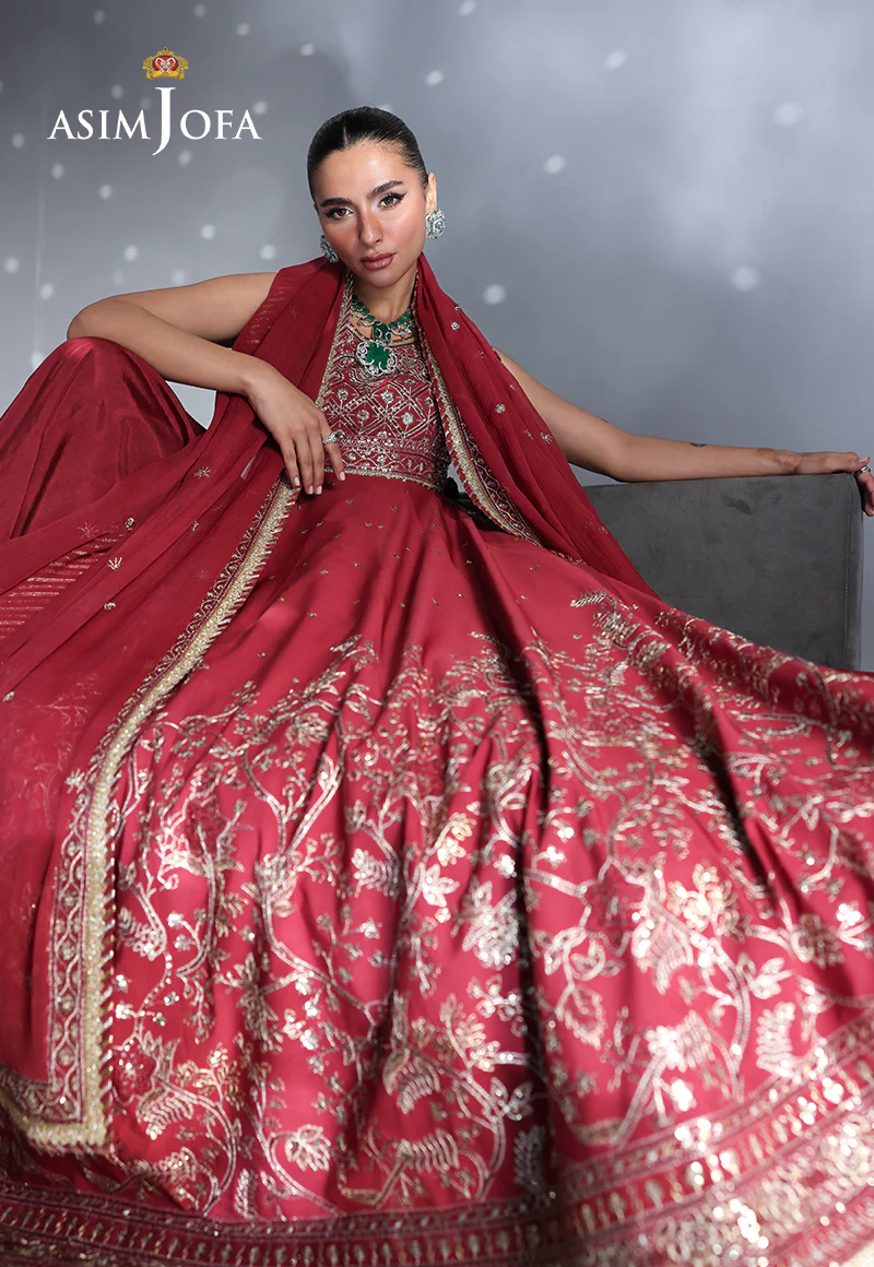 AJUEV-07 EMBROIDERED CREPE SILK UNSTITCHED 3 PCS - Image 5