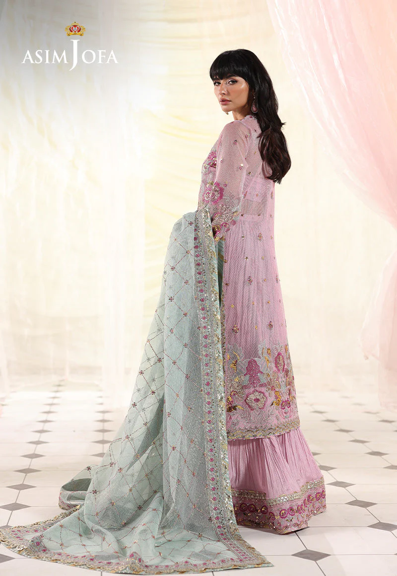 AJUEVD-11 EMBROIDERED AYUDIA ZARI NET STITCHED 3 PCS - Image 2