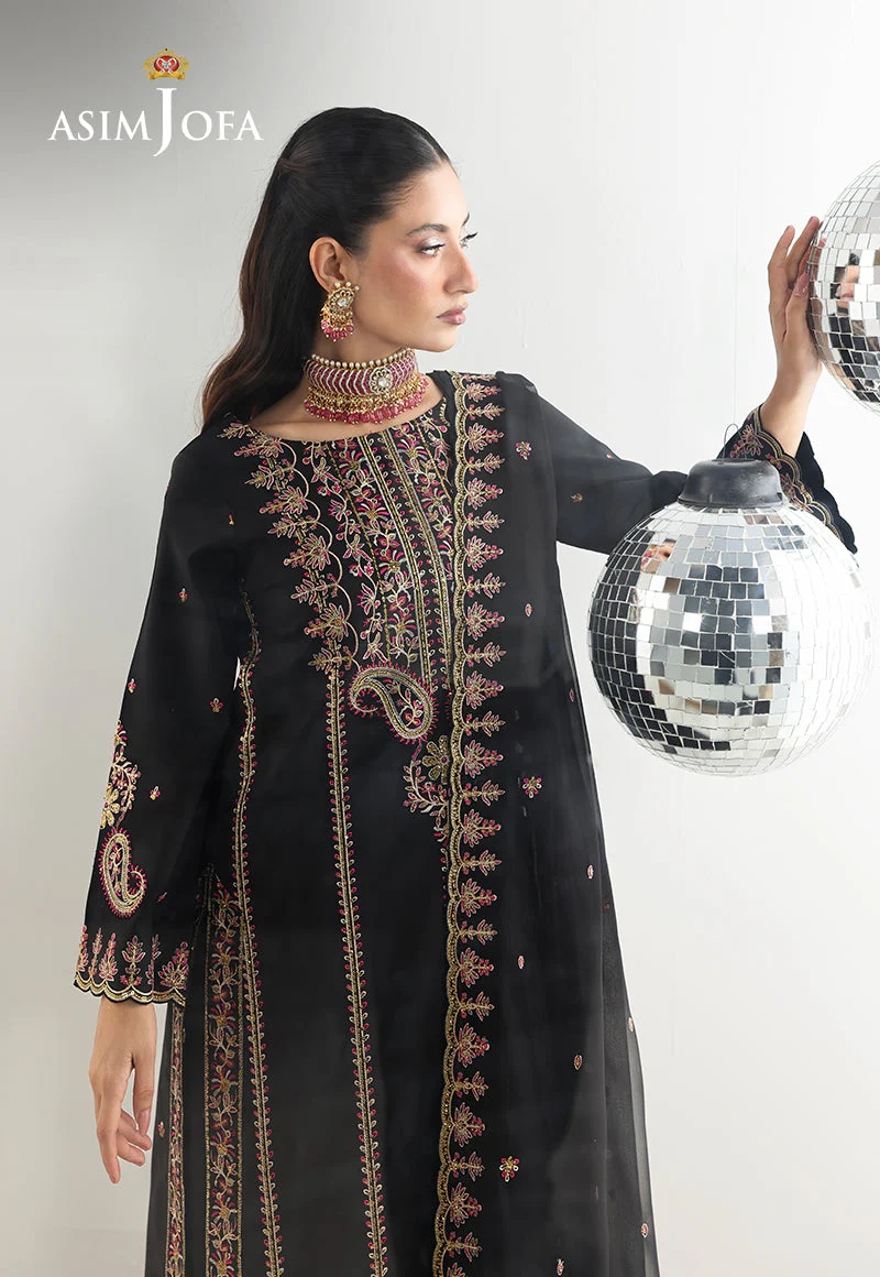 AJUEVD-03 EMBROIDERED SILK Stitched 3 PCS - Image 6