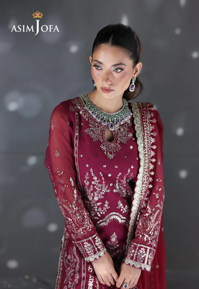 AJUEVD-19 EMBROIDERED CHIFFON Stitched 3 PCS - Image 3
