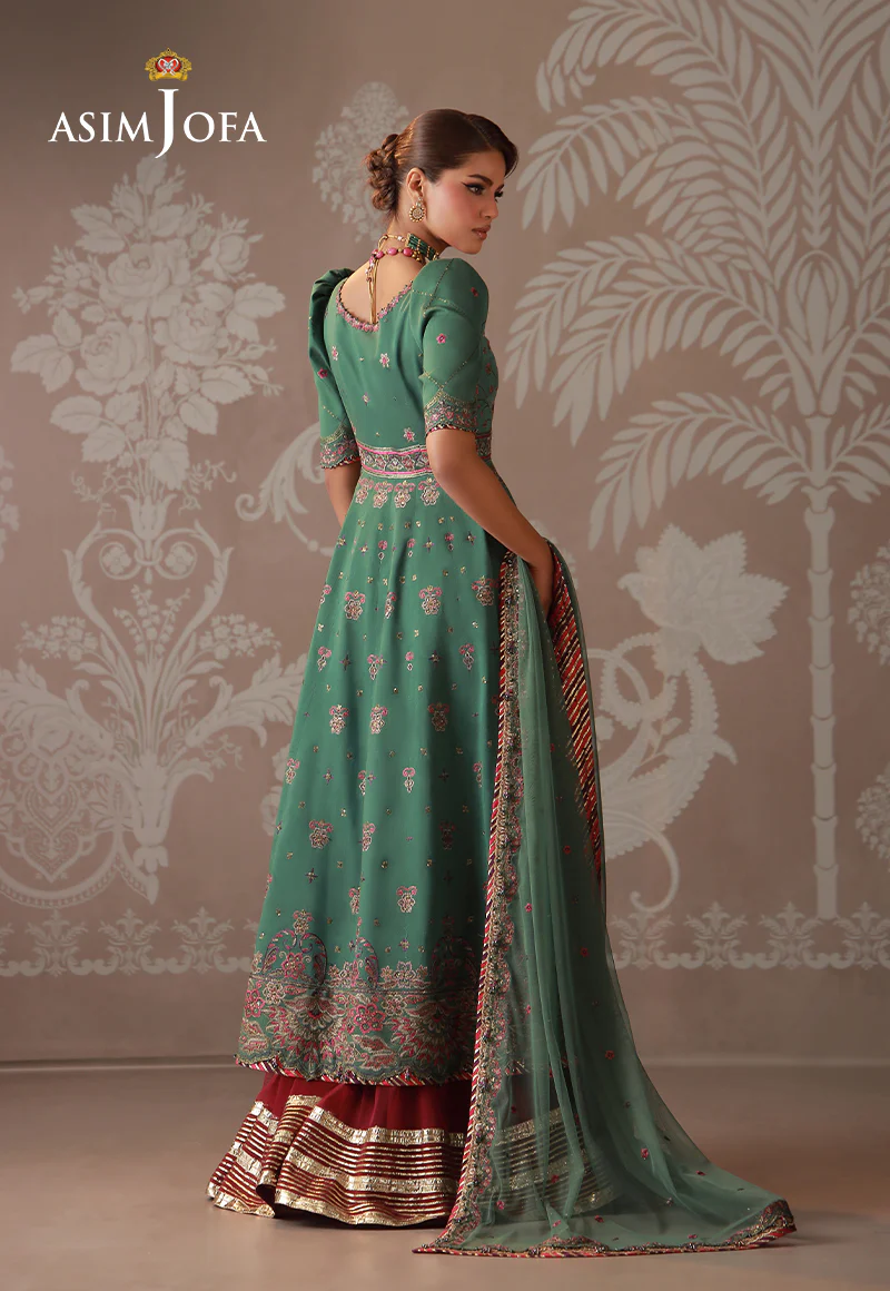 AJULD-03 Embroidered Cotton Silk Unstitched 3 Pcs - Image 3