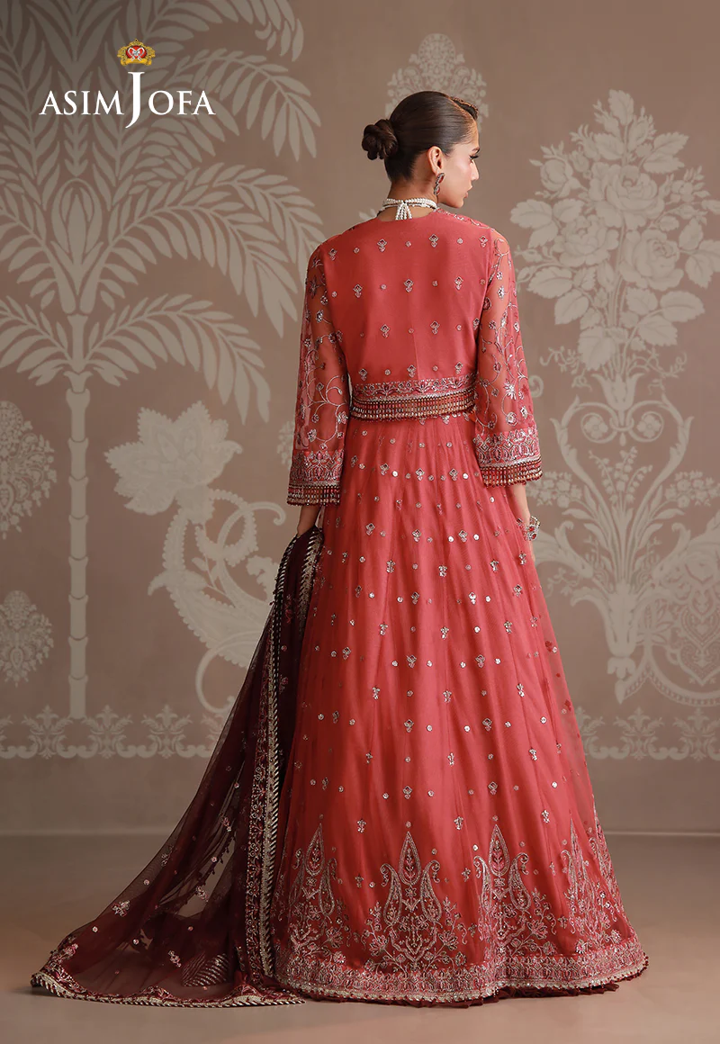 AJULD-04 Embroidered Poly Net Unstitched 3 Pcs - Image 4