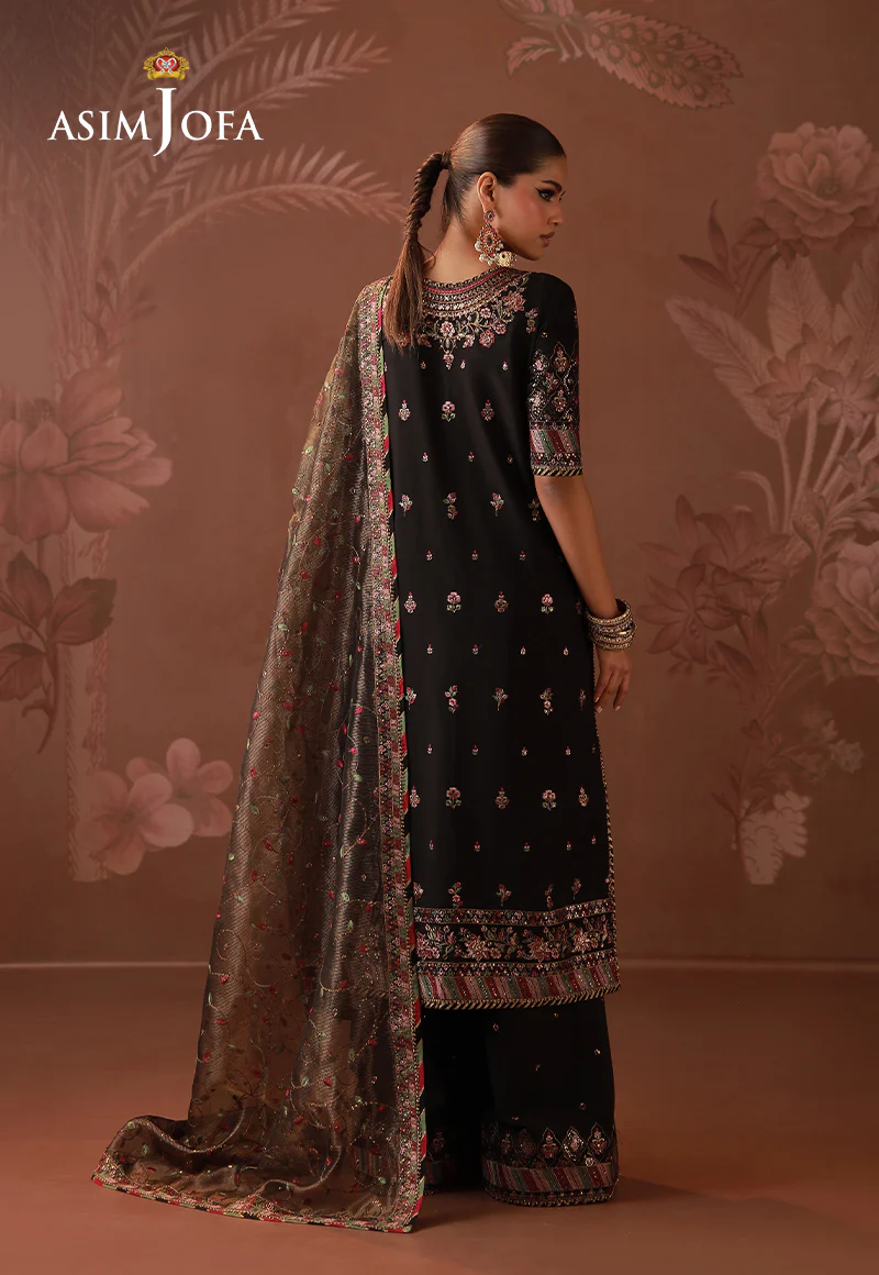 AJULD-05 Embroidered Boski Silk Unstitched 3 Pcs - Image 3
