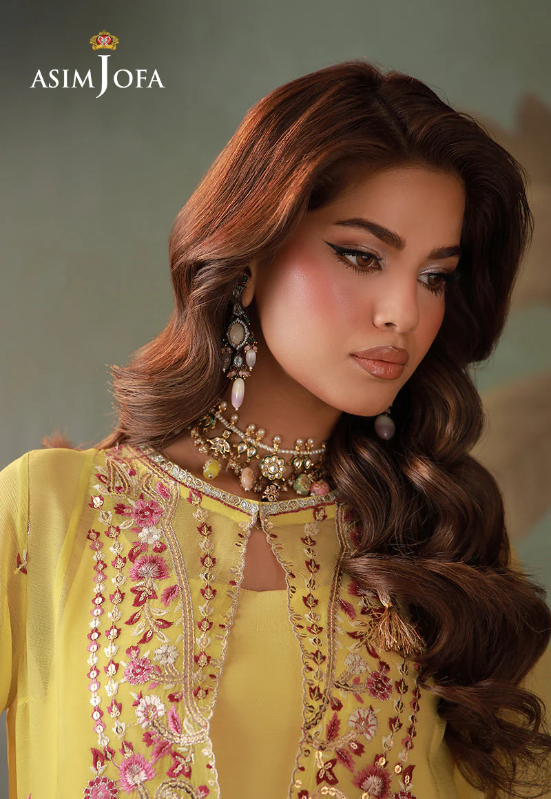 AJULDD-06 Embroidered Chiffon Stitched 4 Pcs - Image 5