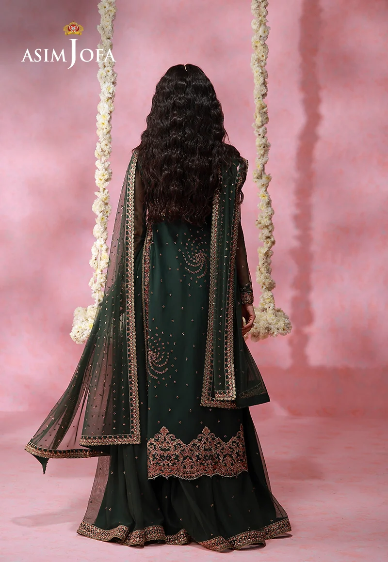 AJULFI-02 Embroidered Net Unstitched 3 Pcs - Image 7