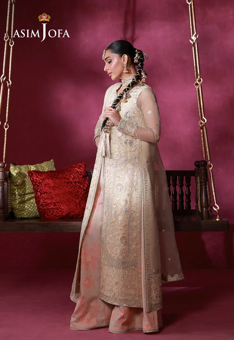 AJULFI-08 Embroidered Organza Unstitched 3 Pcs - Image 2