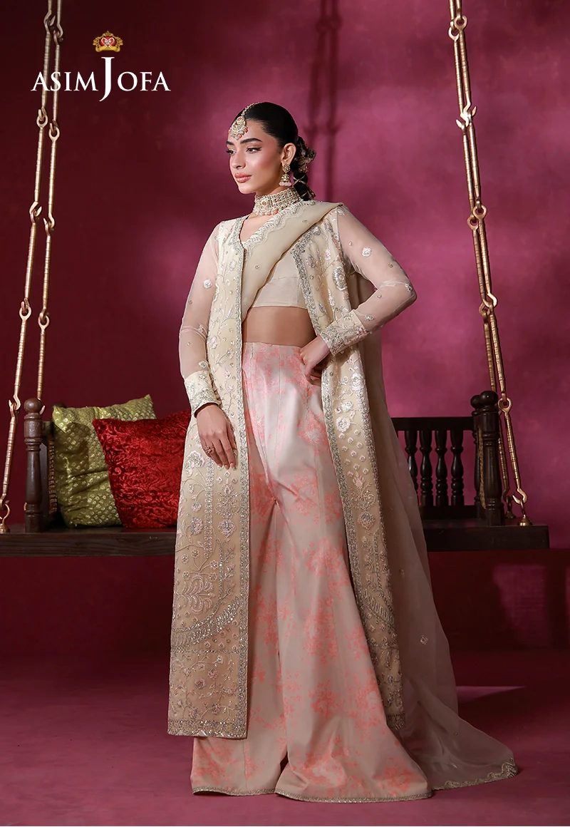 AJULFI-08 Embroidered Organza Unstitched 3 Pcs - Image 3