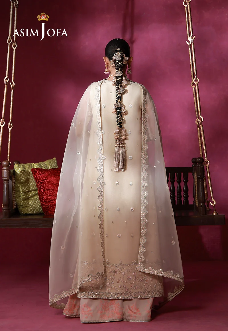AJULFI-08 Embroidered Organza Unstitched 3 Pcs - Image 7