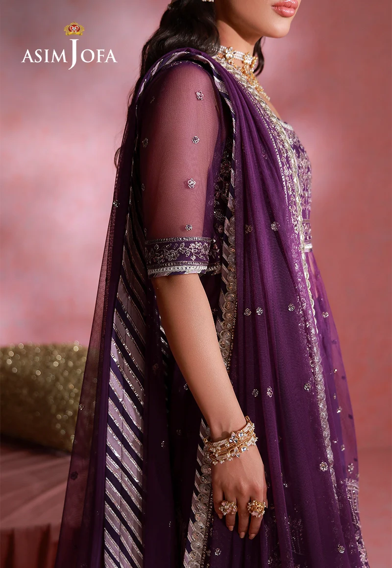 AJULFI-09 Embroidered Net Unstitched 2 Pcs - Image 6