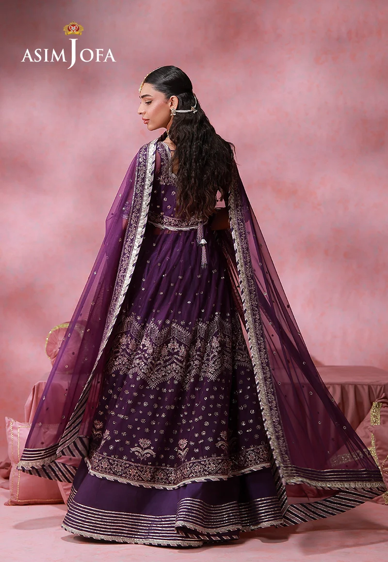 AJULFI-09 Embroidered Net Unstitched 2 Pcs - Image 7