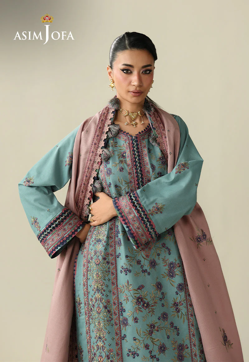 AJULKD-03 Embroidered Rod Stitched 3 Pcs - Image 8