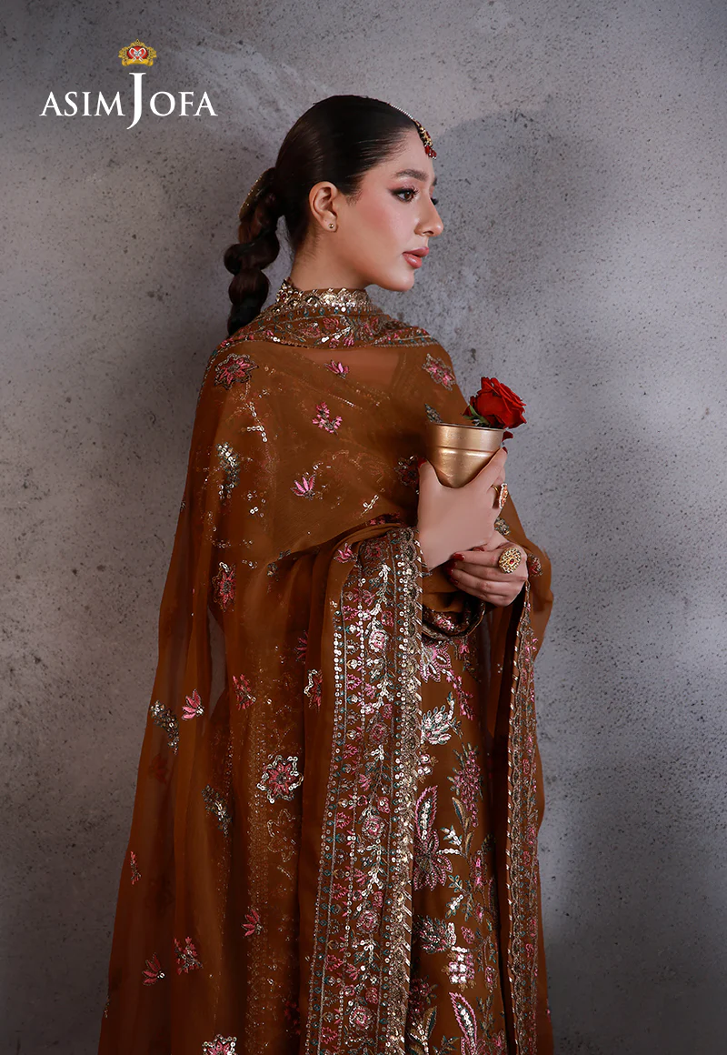 AJULN-03 Embroidered Chiffon Unstitched 3 Pcs - Image 6