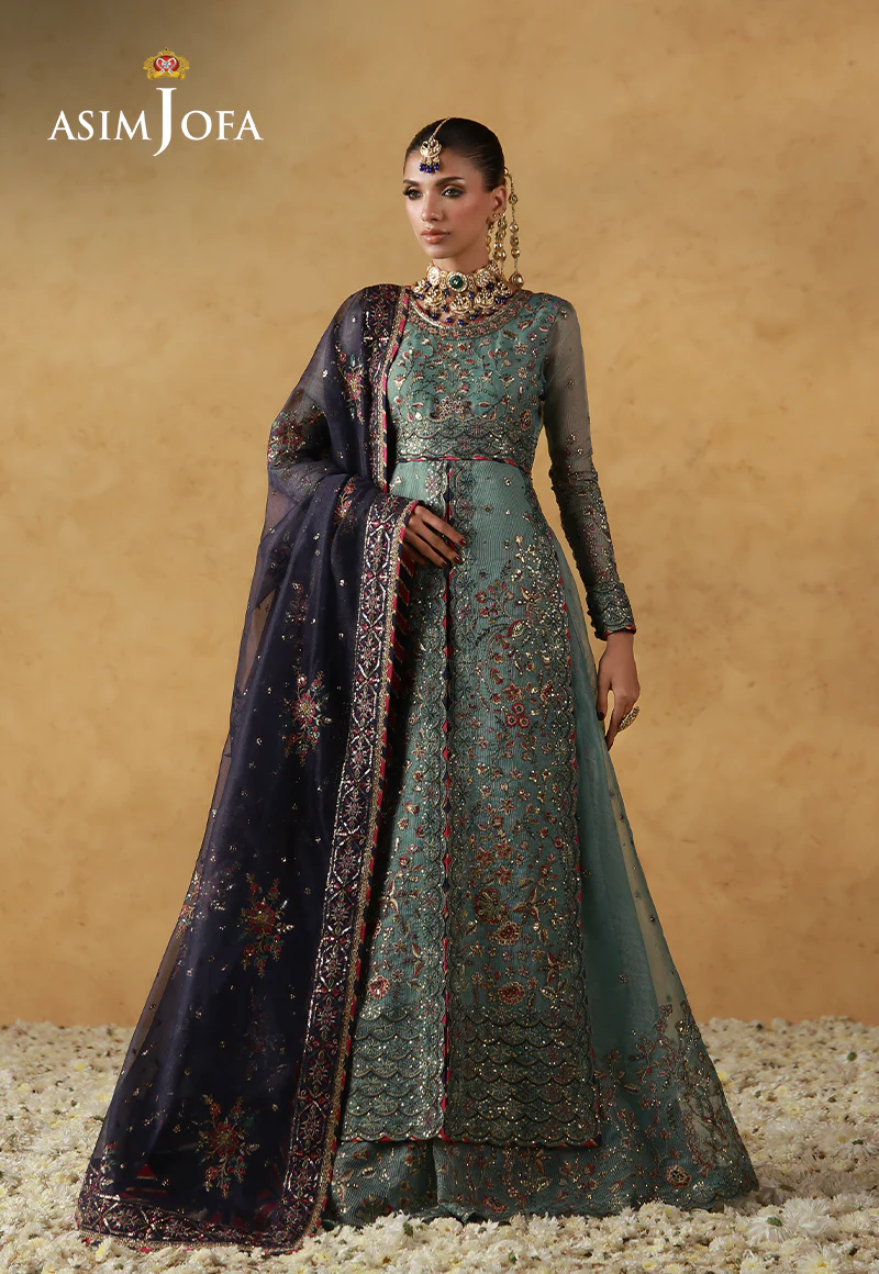 AJULN-05 Embroidered Javeria Net Unstitched 3 Pcs
